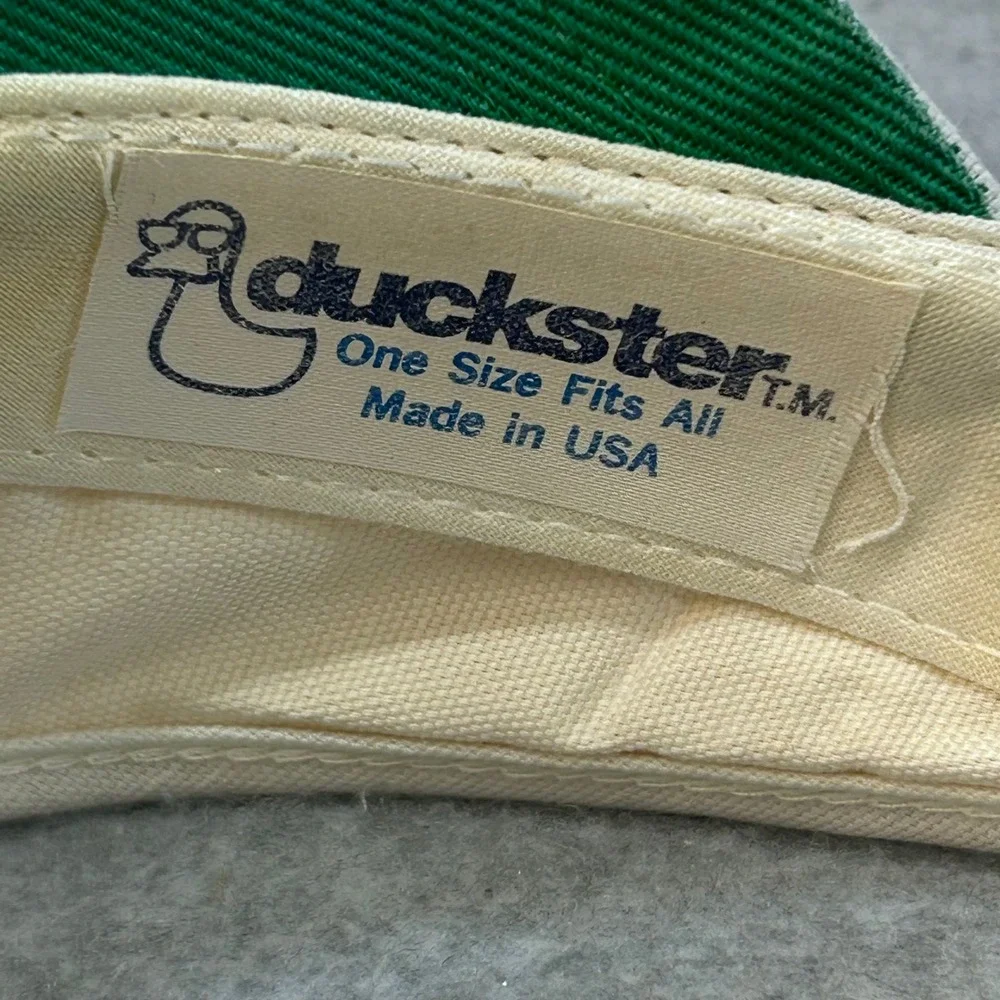 Palmer Script Unisex Cream Duckster Golf Visor Adjustable Vintage USA OSFM